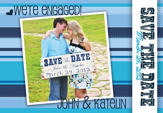 Save the Date Wedding Postcard