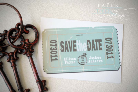 Save the Date Wedding Postcard